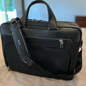Tumi leather laptop brief / bag